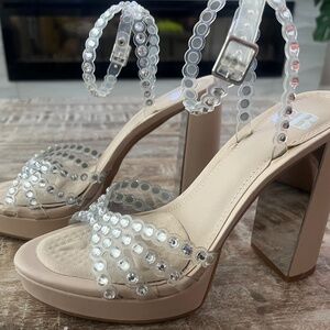 New Platform Nude Sandals